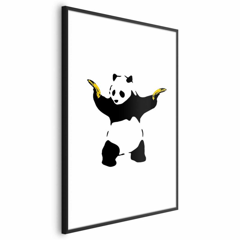 Plakat Artgeist Panda with Guns 21x30 cm z ramą czarną 1 szt