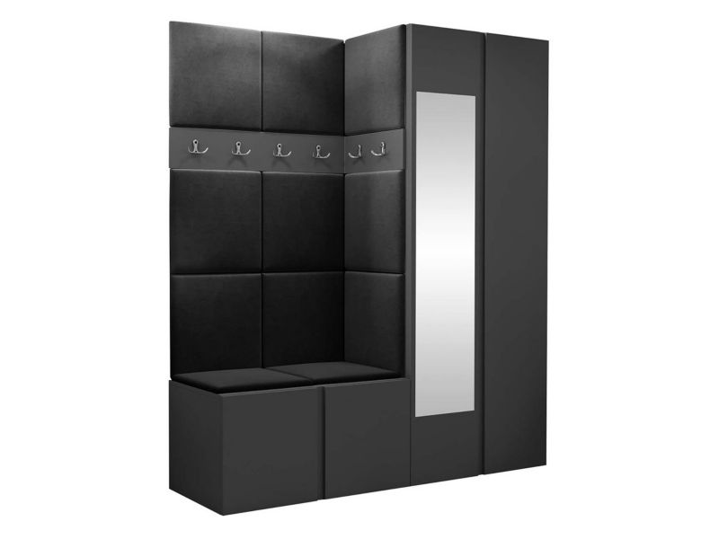 Garderoba MIRJAN 24 Orion XII grafit + czarny 1 kpl.