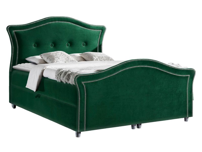 Łóżko kontynentalne MIRJAN 24 Bedran Lux 180x200 butelkowa zieleń 1 szt.