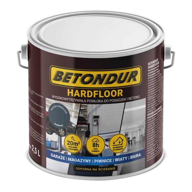 Farba do betonu Betondur Hardfloor grafitowa 2,5 l