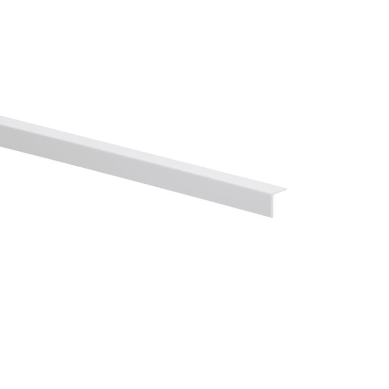 Kątownik PVC 2600 x 10 x 10 x 1 mm biały połysk