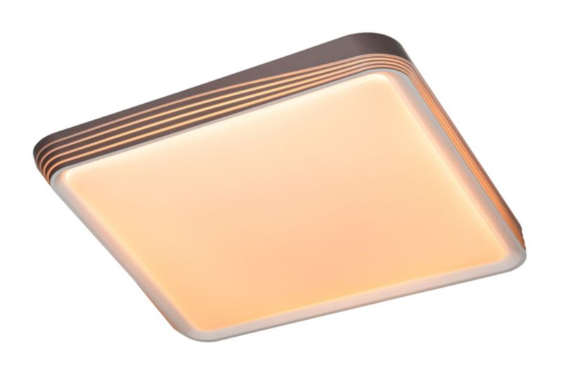 Plafon sufitowy lampa Rabalux Druzor brązowo-biały LED 40W 3000K 2100lm IP20 wym: 7,5 x 48 x 48 cm metal - 1 szt.