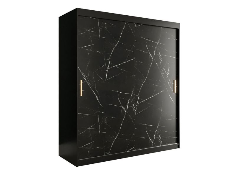 Szafa MIRJAN 24 Marmur T 180 czarny mat / czarny marmur 1 szt.
