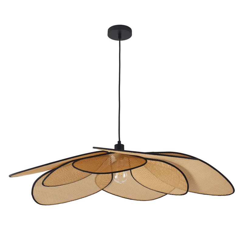 Lampa wisząca Sanico Goldlux tobago XL 1xE27 naturalna beżowa w stylu boho IP20 - 1 szt.