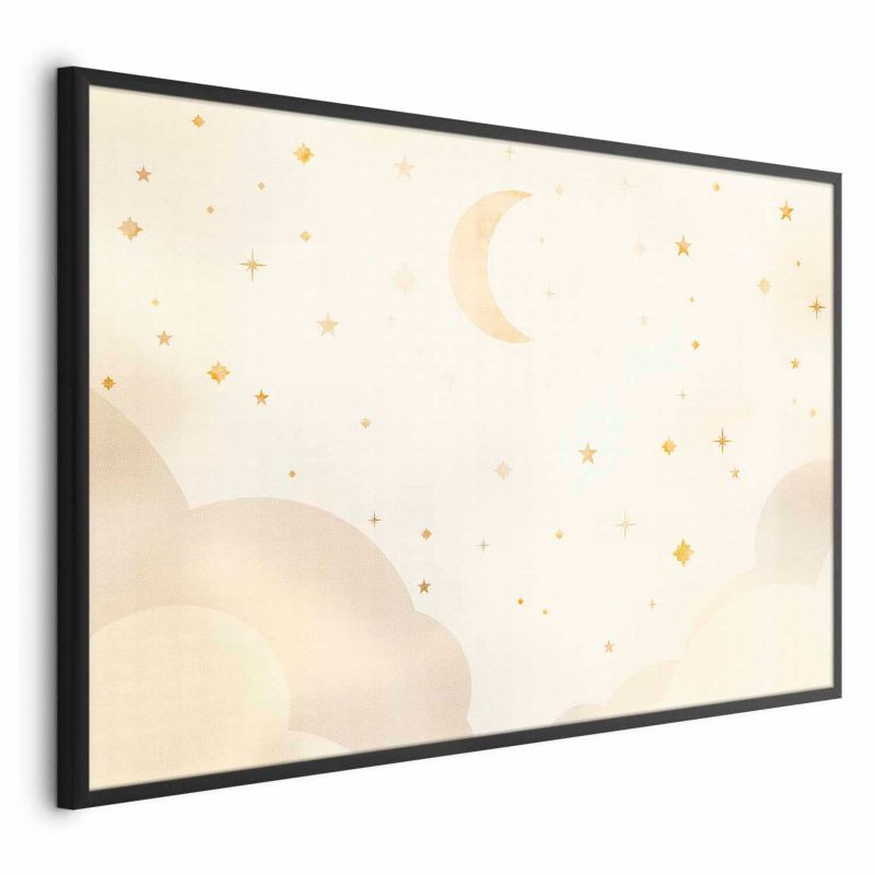 Plakat Artgeist Rozgwieżdżona noc 90x60 cm z ramą czarną 1 szt