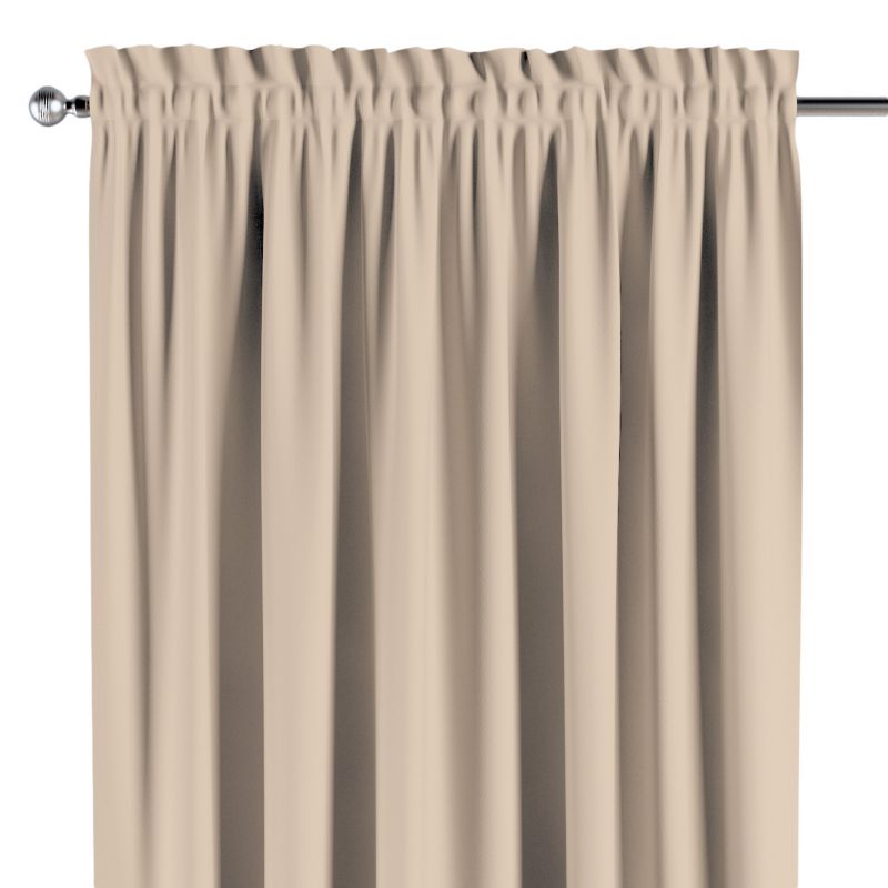 Zasłona na kanale z grzywką 1 szt. 130 x 260 cm Dekoria kremowy beż 1 szt.