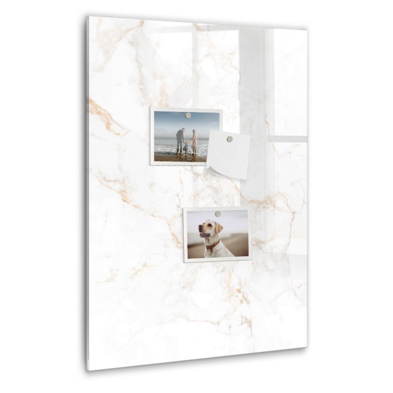 Szklana tablica magnetyczna Wallfluent 40x60 cm Elegancki marmur Czarny marker 1 szt.