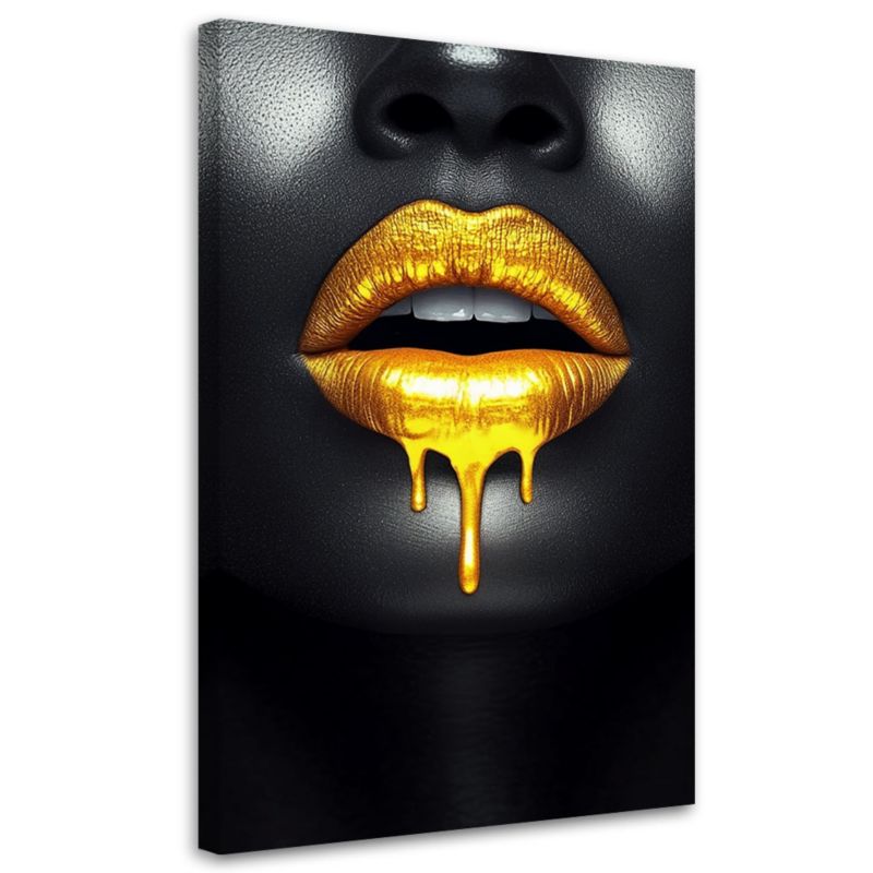 Obraz do salonu Feeby Kobieta Złoto Glamour 70x100cm 1szt