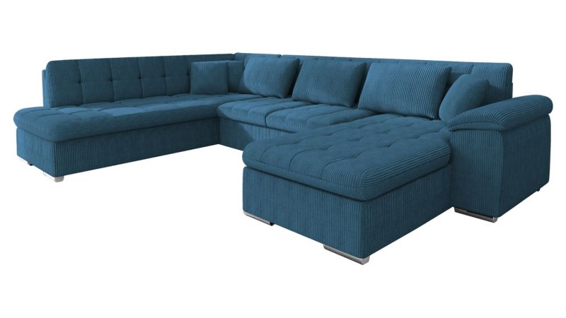 Narożnik z funkcją spania MIRJAN 24 Niko Sztruks prawy kobaltowy 1 szt.