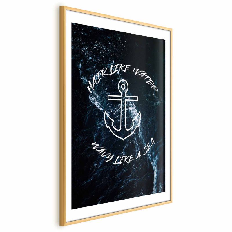 Plakat Artgeist Like Water 29,7x42 cm z ramą złotą 1 szt