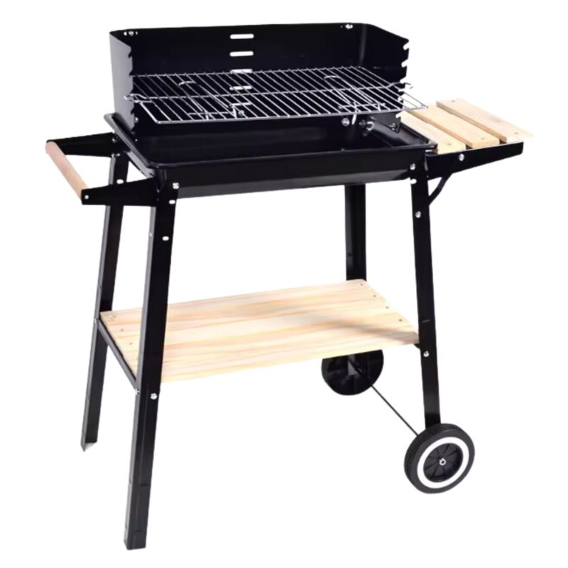 Grill węglowy Bauhus wózek z półką, kółkami do ogrodu 1 szt.