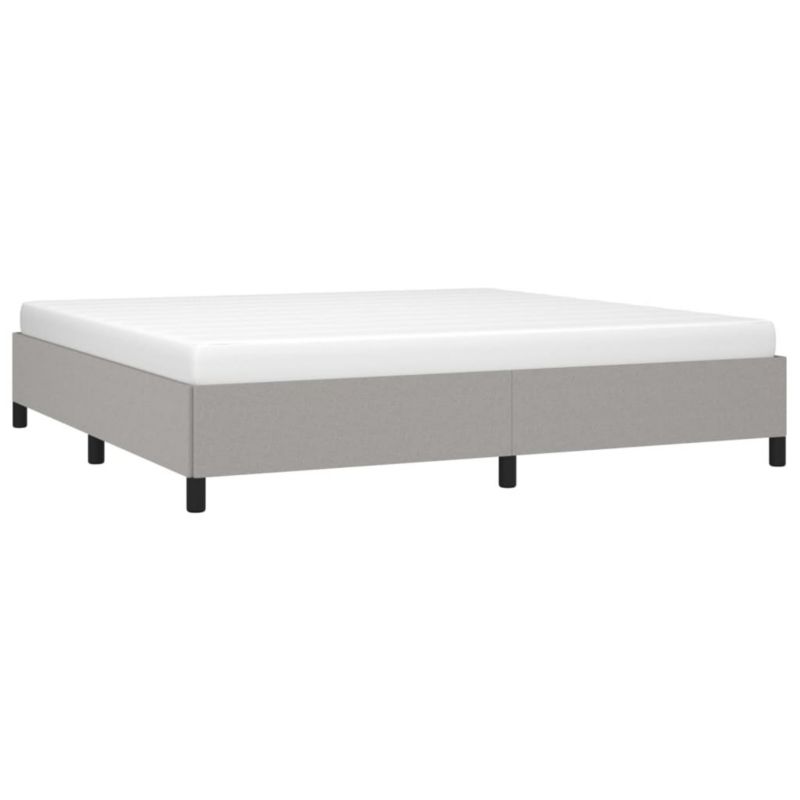 Łóżko tapicerowane WaszeMeble 200x200 cm jasnoszara WM-347090 1 szt.