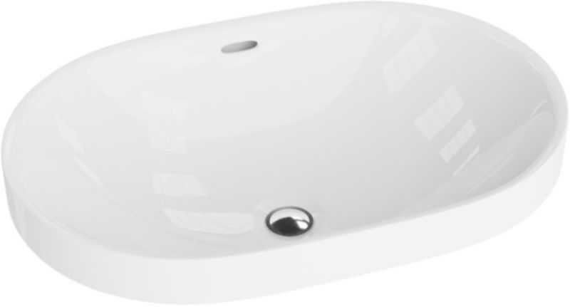 Umywalka wpuszczana LaVita Puebla 60x39 cm ceramika owalna biały połysk 1 szt.