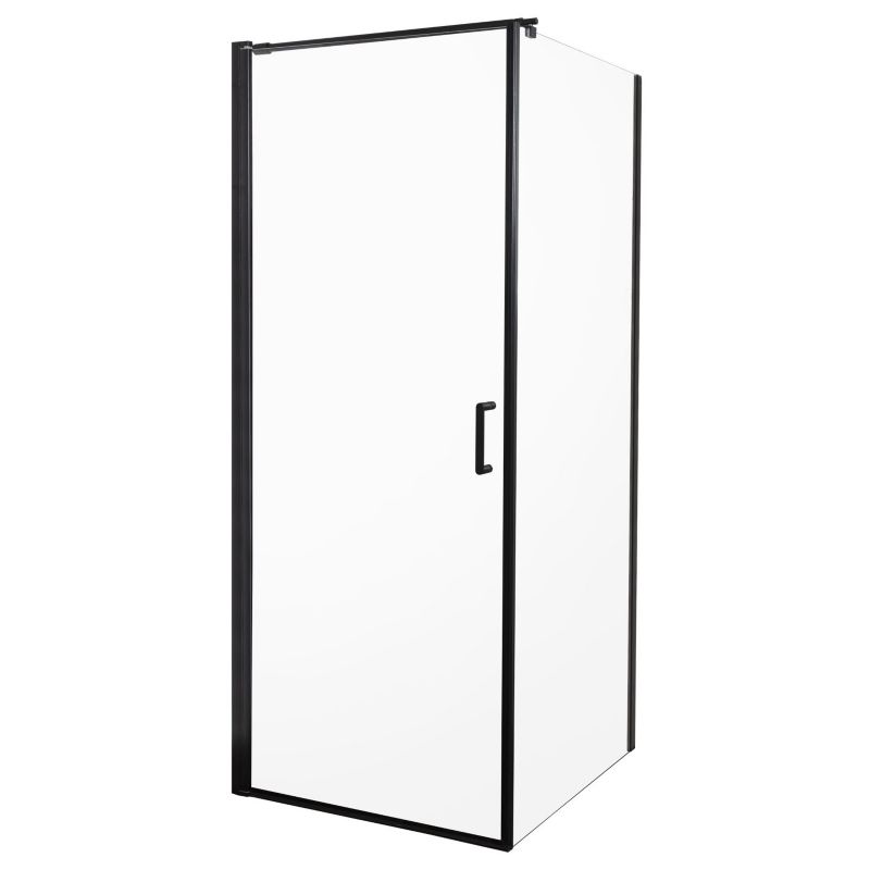 Kabina prysznicowa Hera 80 Kerra czarna drzwi uchylne kwadratowa 80x80 cm 1 szt.