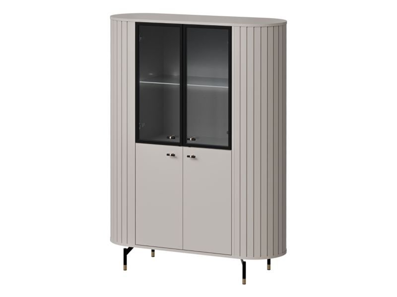 Witryna MIRJAN 24 do salonu Zante 2D2W 01 z oświetleniem LED kaszmir 1 szt.