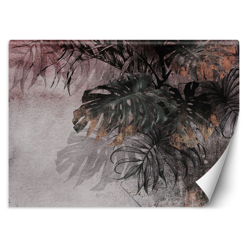 Fototapeta Feeby Monstera Liście Róż Złoto 200x140 1 szt