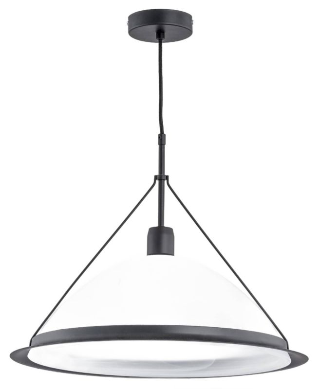 Lampa wisząca Alfa Wasa czarno-biała wym: 60 x 44 x 44 cm 1xE27 x 60W 1 szt.