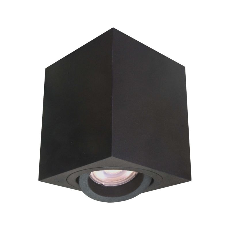 Reflektor sufitowy Light Prestige Lyon czarny 1 x GU10 x 50W IP20 wym: 9,5 x 9 x 9 cm - 1 szt.