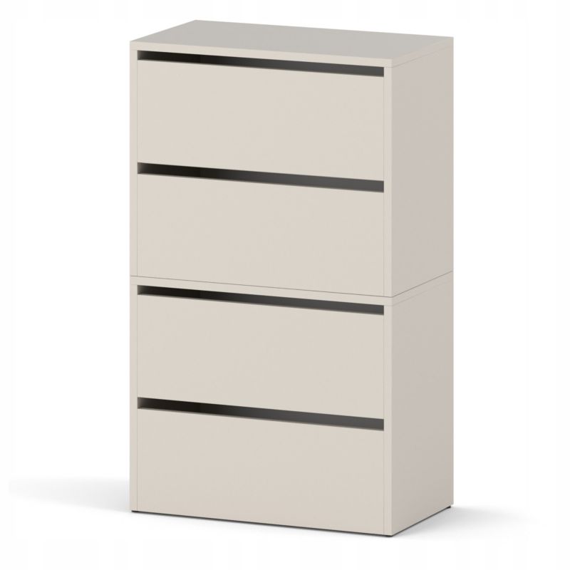 Szafka Na Buty Stiv-Meble 4 Drzwi 2 Moduły 60Cm Kaszmir 60X36X100 Cm 1Szt.