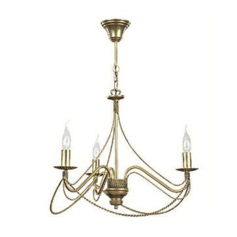 Żyrandol Emibig Tori złoty retro 3xE14 x 10W 1 szt.