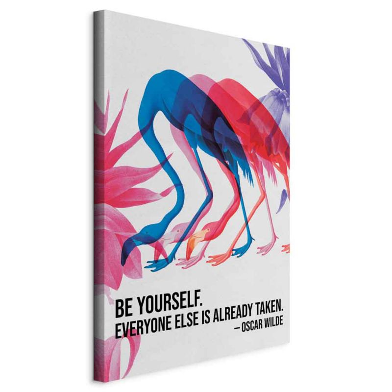 Obraz Artgeist Kolorowe Flamingi 80 x 120 cm płótno włoskie 1 szt