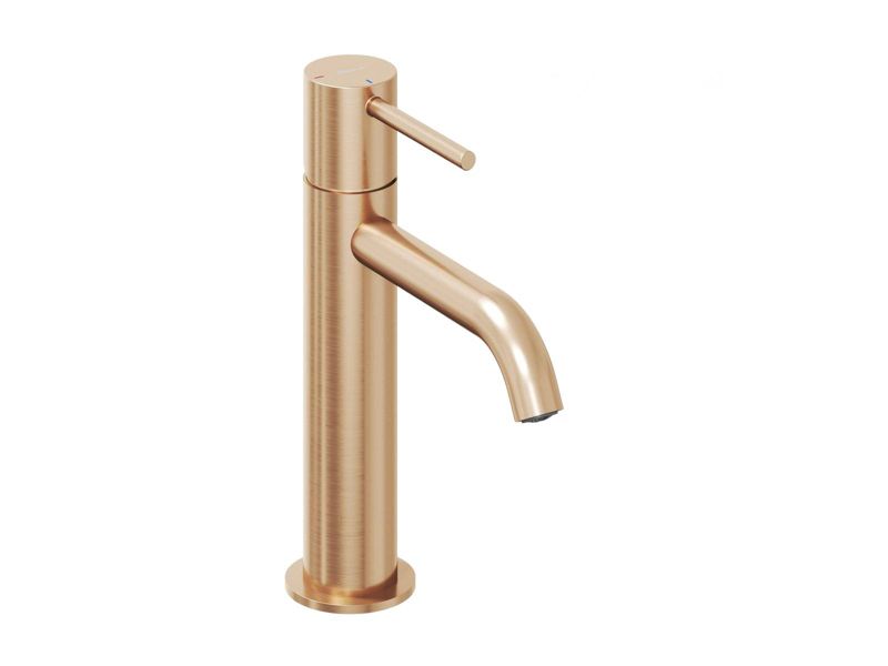 Bateria umywalkowa Ravak stojąca Espirit BeCool ES 012.61RG 190 mm bez korka, różowe złoto 1 szt