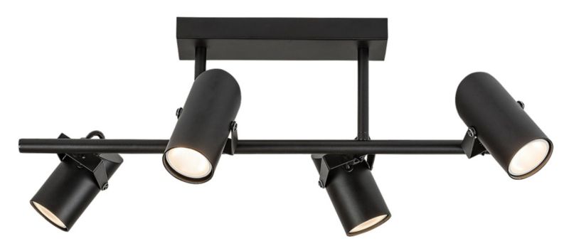 Lampa sufitowa wisząca Rabalux Maximilian czarny matowy wym: 21,5 x 57 cm 4xGU10 x 1 szt.