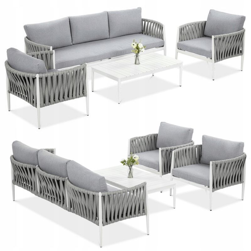 Zestaw Mebli Ogrodowych Wypoczynkowych MONZA Caffe na Taras Sofa PREMIUM 1 szt