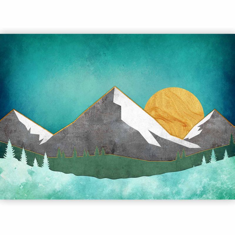 Fototapeta flizelinowa Artgeist 170 g/m2 wodoodporna Pejzaże turkusowa 350x245 (7 części) 0231aa rolka 1 szt