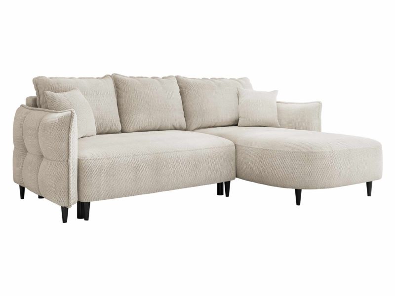 Narożnik z funkcją spania MIRJAN 24 Sycylia prawy plusz ecru 1 szt.