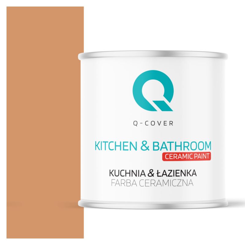 Farba Ceramiczna Kuchnia & Łazienka Q-Cover Herbaciany H6135 Głęboki Mat 2L