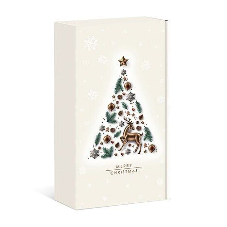 Karton Świąteczny Neopak Białe Choinki 360x192x93 mm 1 szt.