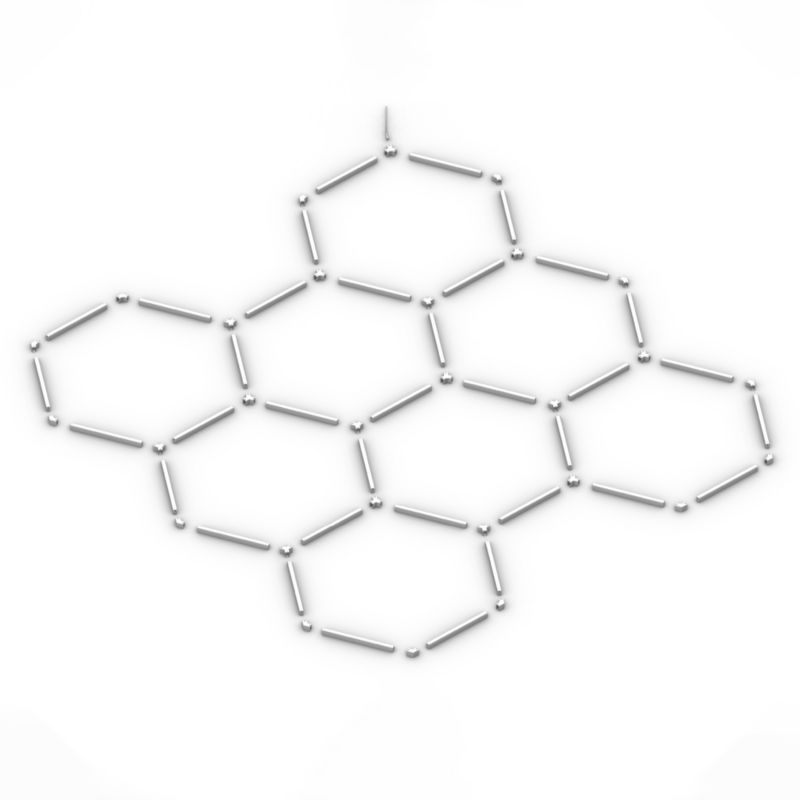 Lampa LED Hexagon MasterLED 252x238cm 280W 6500K sufitowa do garażu warsztatu 1 szt.