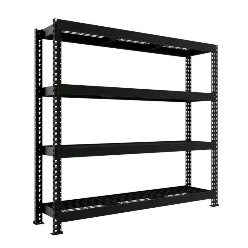 Regał metalowy wciskany Mega-Met 180x200x60 500kg 4 półki krata Metalkas 1 szt.