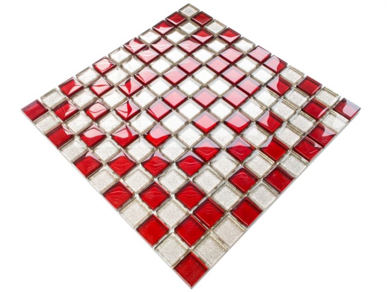 Mozaika szklana Ilcom royal karmazyn złota brokat 30x30cm 1 szt.