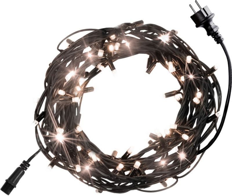 Lampki zewnętrzne 100 LED Bulinex flesz 9,9 m z dodatkowym gniazdem ciepłe białe