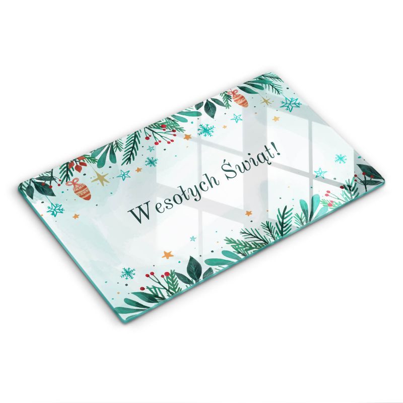 Szklana deska do krojenia Wallfluent 30x52 cm Boże Narodzenie: Wesołych Świąt 1 szt.