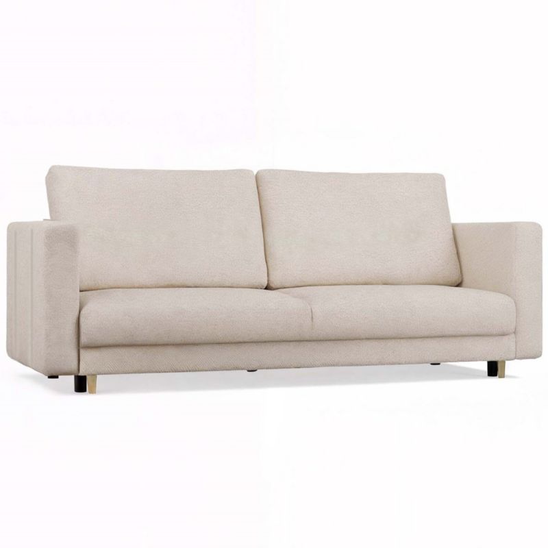 Sofa Topeshop Lina 3-osobowa Beż Funkcja spania 221x98x90 cm 1 szt.