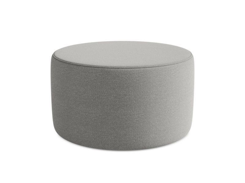 Pufa LaMiaSofa SALERNO z tkaniny bouclé 81x81 cm jasny szary 1 szt.