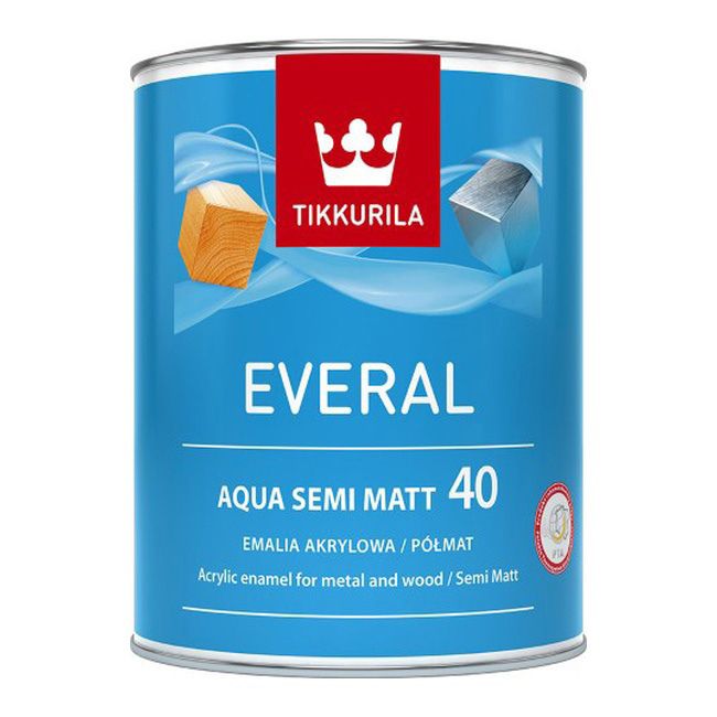 Emalia akrylowa Tikkurila Everal Aqua baza C półmat [40] 0,9 l