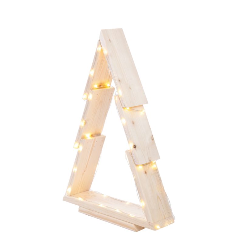 Choinka drewniana stojąca MODO24 59,5 x 39 cm drewno naturalne 1 szt