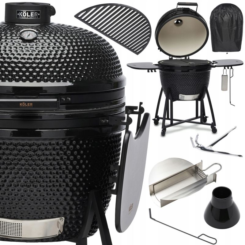 Grill Ceramiczny Węglowy Kamado KOLER EG26 66cm z wózkiem wędzarka