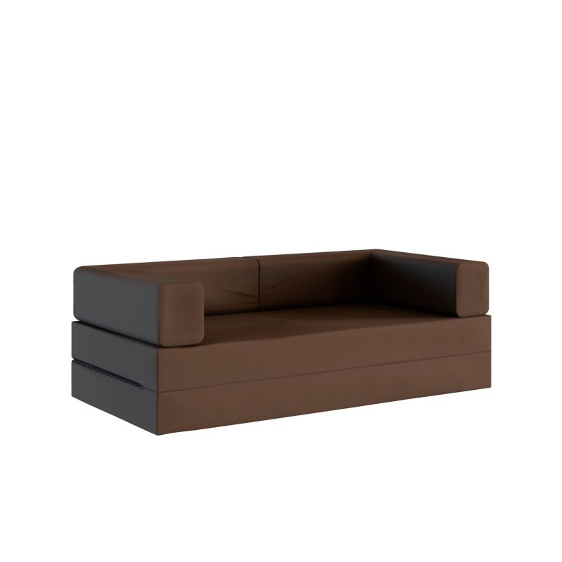 Sofa kanapa rozkładana FDM GARDEN FLIP brązowa 200 cm materiał nieprzemakalny idealny do ogródu lub na taras 1 szt.