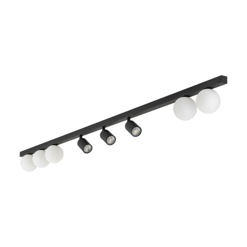 Spot Tk-Lighting Vox czarna listwa 180cm Sufitowa 8 punktów kulki i reflektorki - 1szt.