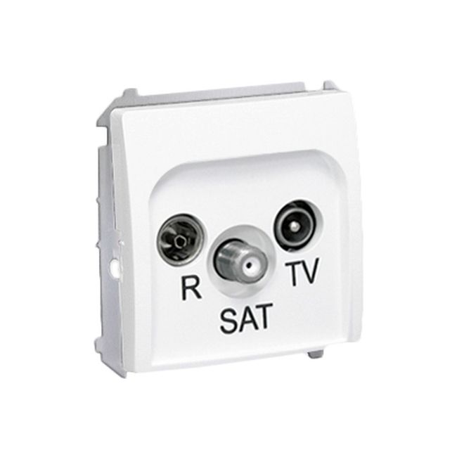 Gniazdo RTV-SAT końcowe Kontakt-Simon Basic białe