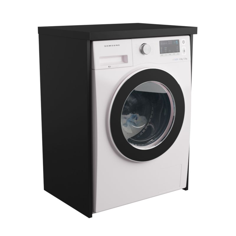 Szafka Łazienkowa SKXMeble Stojąca Na Pralkę Lucy Czarna 90x66x50 1szt.