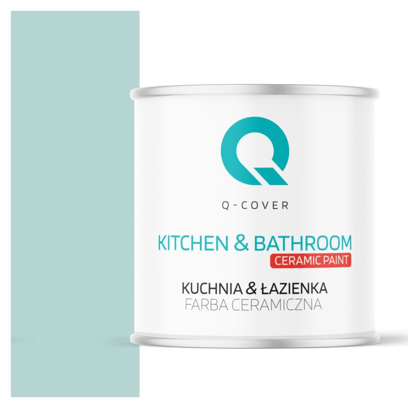 Farba Ceramiczna Kuchnia & Łazienka Q-Cover Miętowy jasny H1561 Głęboki Mat 2L