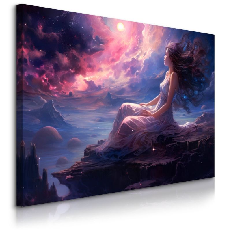 Obraz Muralo Bajkowa Kraina Kobieta Nocą 100x70 cm 1 szt.