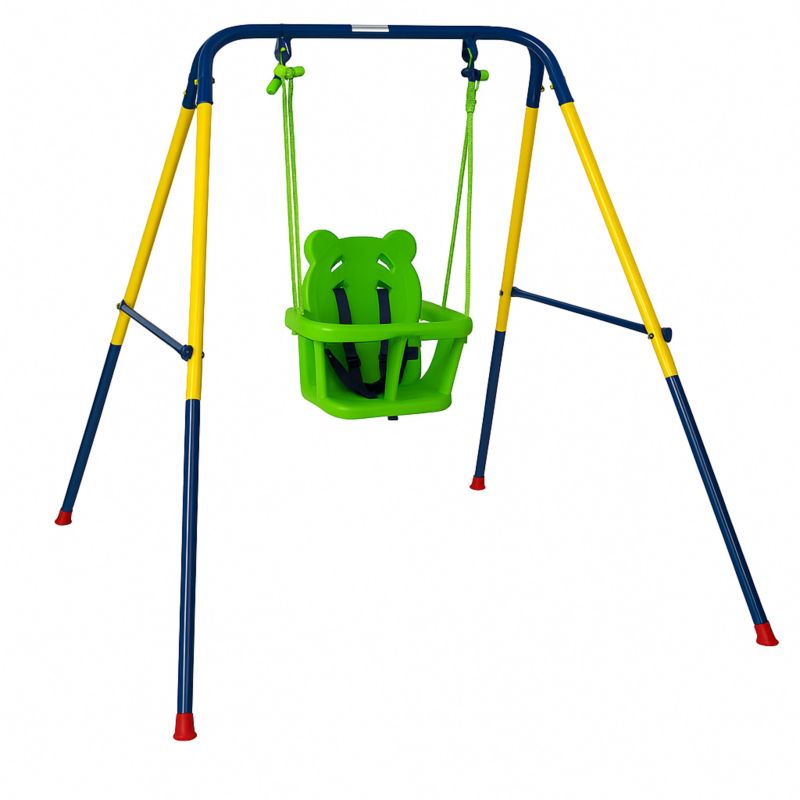 Stelażowa huśtawka kubełkowa dla małych dzieci Extralink niebieska 1szt