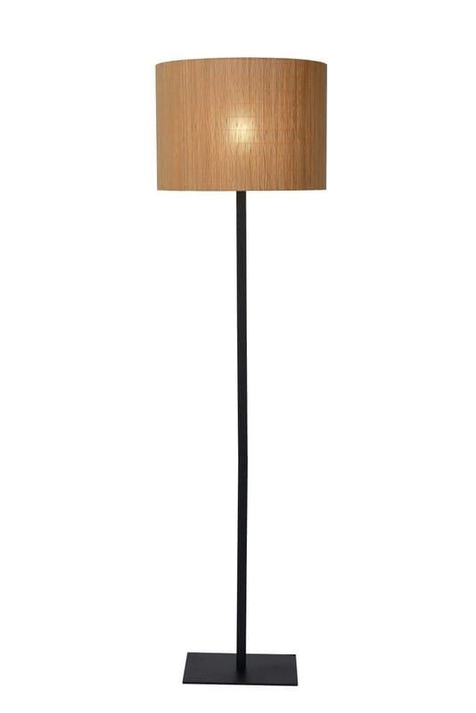 Lampa podłogowa stojąca Lucide Magius czarno-brązowa 1 x E27 x 40W wym: 160 x 42 x 42 cm - 1 szt.